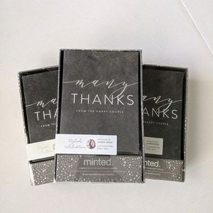 Wedding thank you cards blank chalkboard effect 60